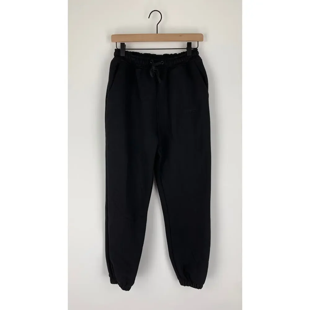 Ethos Oversized Sweatpants Womens Small Black New Athleisure Joggers Loungewear